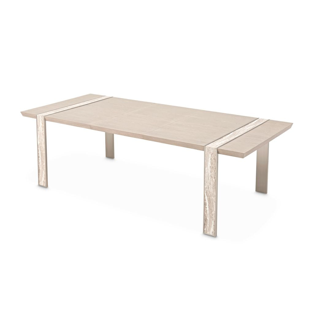 Michael Amini Lotus Bay Wide Rectangular Dining Table - Sand