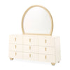 Michael Amini Fantosini Dresser with Mirror - Creamy Pearl