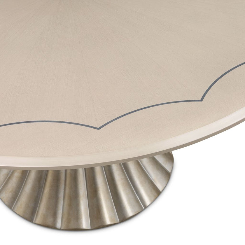 Michael Amini Fantosini Round Dining Table - Silver