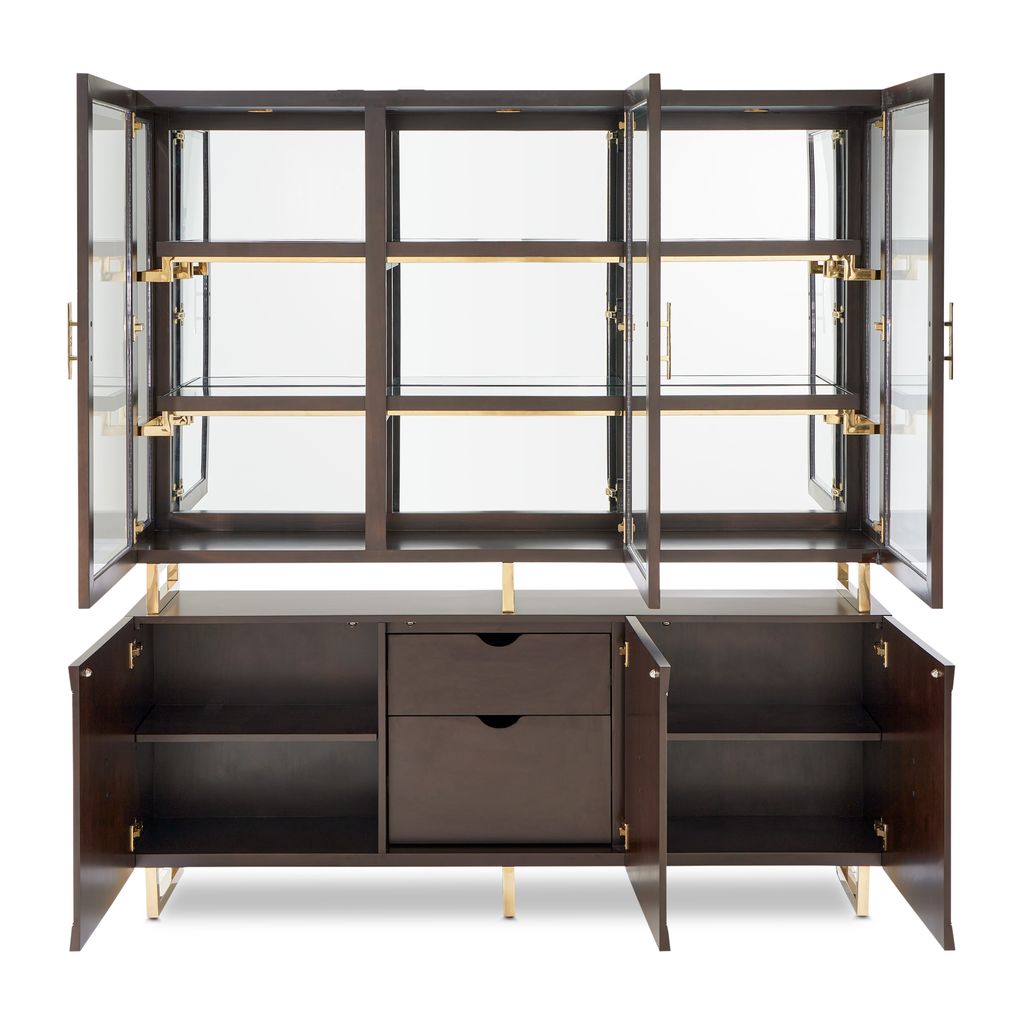 Michael Amini Belmont Place China Cabinet - Espresso