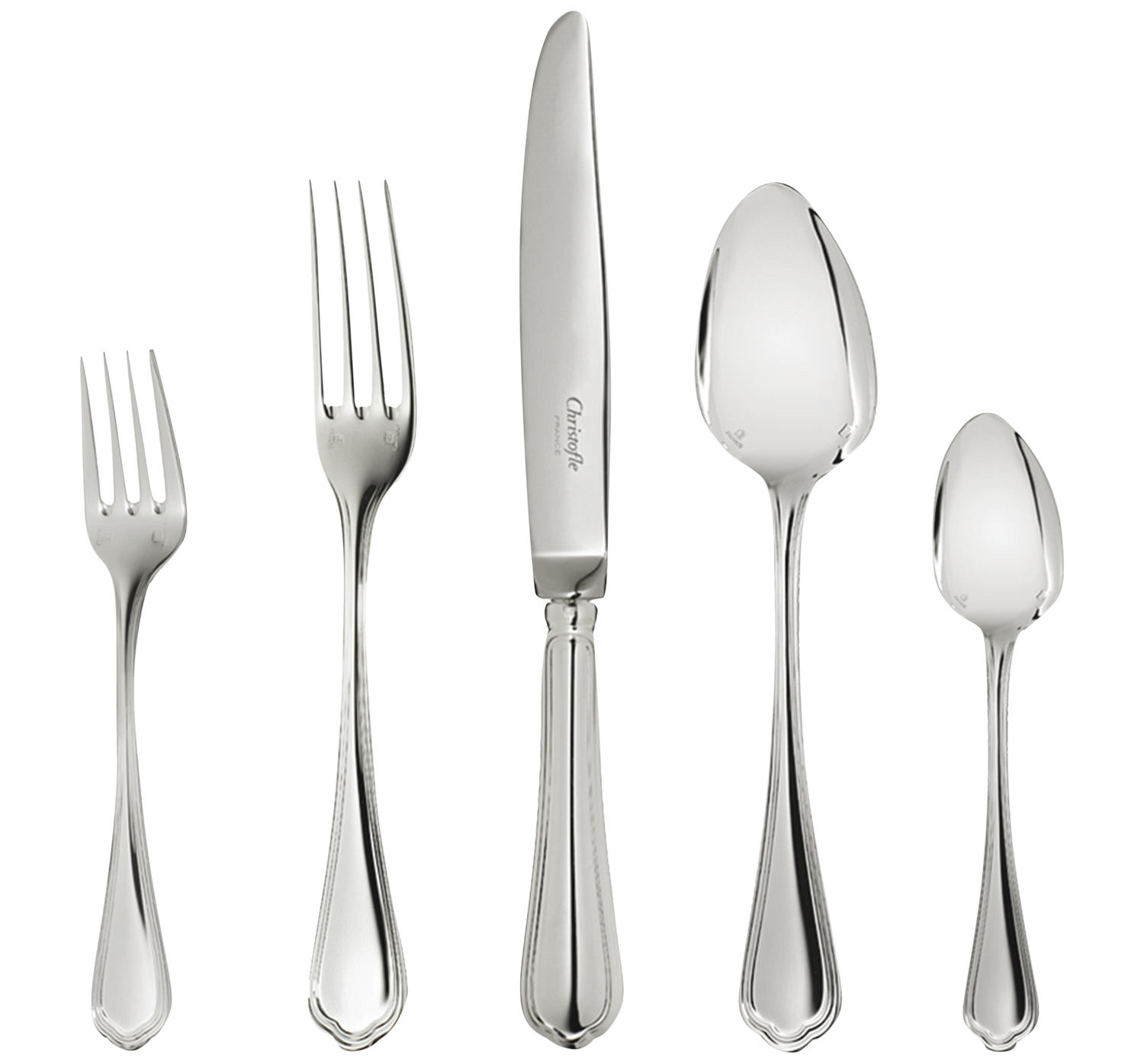 Christofle Spatours Silver Plated 5-Piece Place Setting