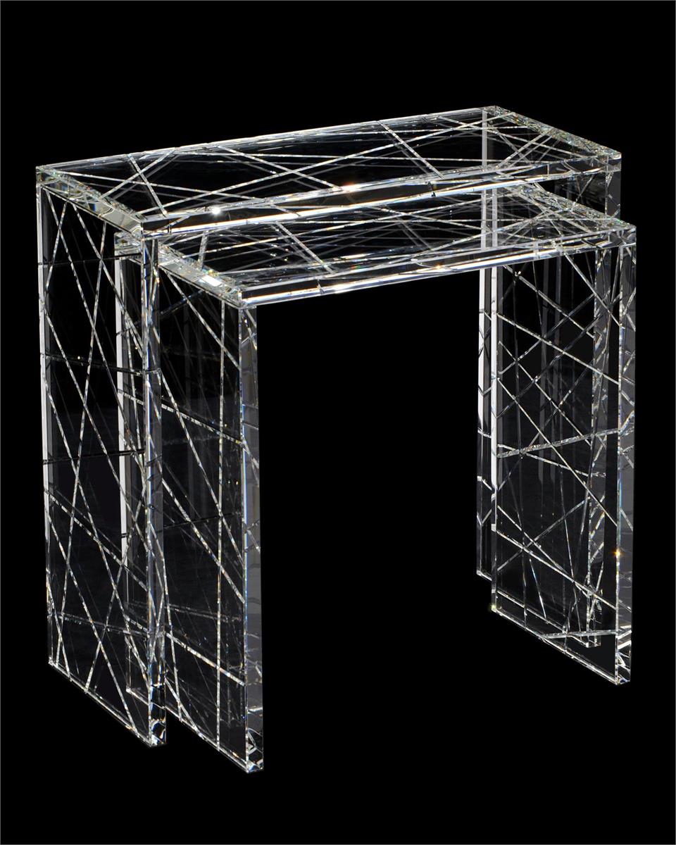 John Richard Crystal Nesting Table