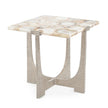 John Richard Unity Agate End Table, Nickel