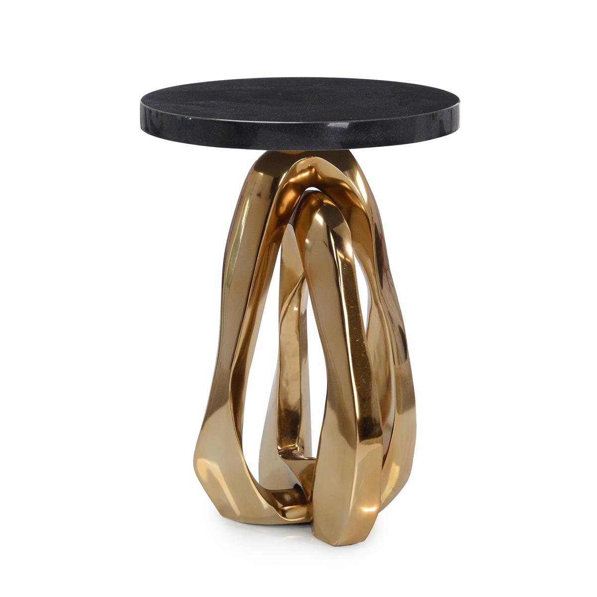 John Richard Kaari Side Table, Champagne Gold