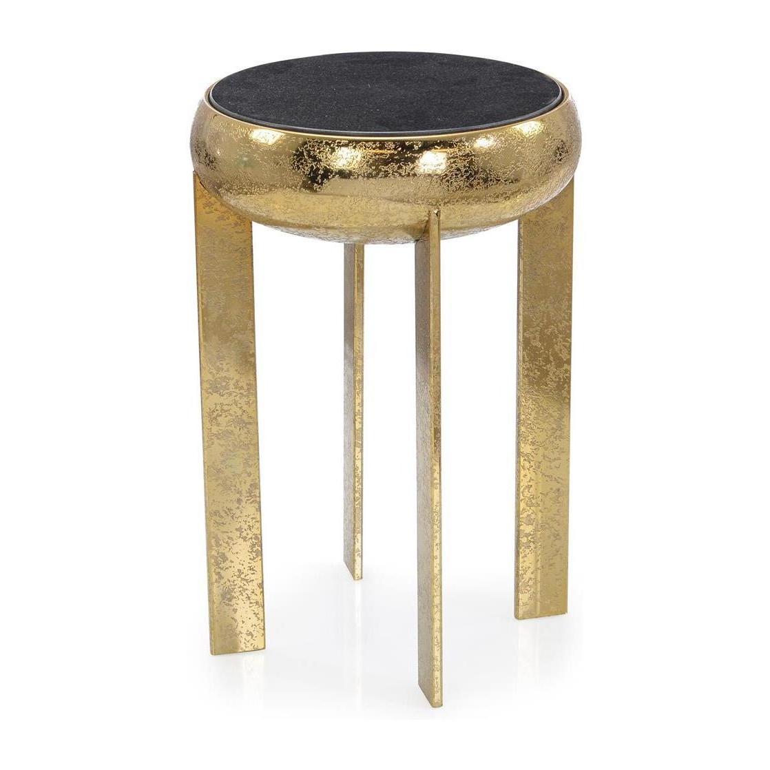 John Richard Annula Side Table, Black Marble