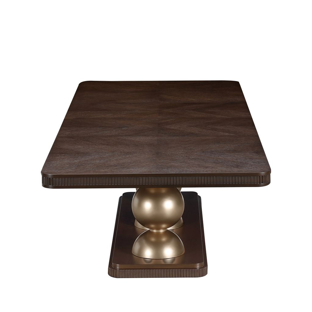 Michael Amini West Kensington Rectangular Dining Table - Medium Espresso
