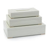 John Richard Set of Three Boxes Topped in Selenite