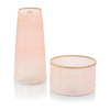 John Richard Set of Two Palest of Pink Glass Vases