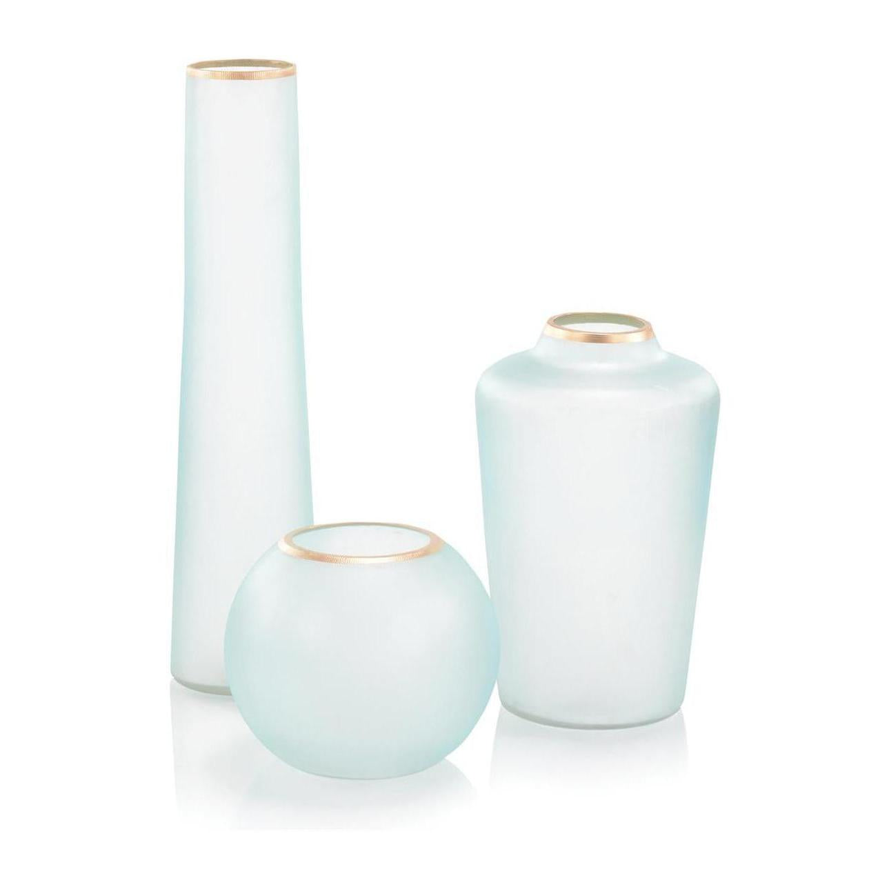 John Richard Set of Three Whisper Blue Glass Vases
