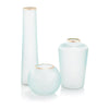 John Richard Set of Three Whisper Blue Glass Vases