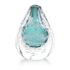 John Richard Azure Art Glass Vase with Bubbles