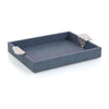 John Richard Gypsy Blue Leather Tray