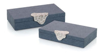 John Richard Decor Gypsy Blue Leather Box I
