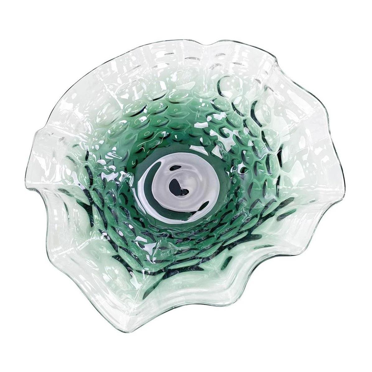 John Richard Emerald Green Handblown Glass Bowl