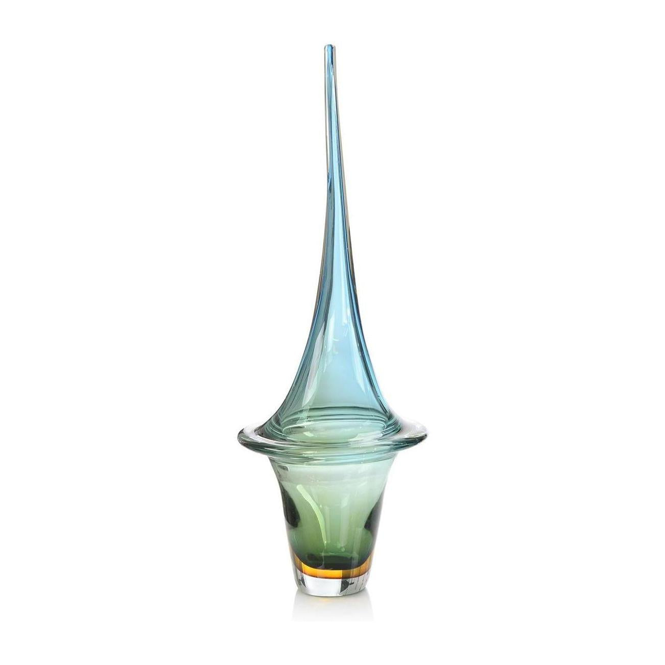 John Richard Decor Azure Blue Handblown Glass Sculpture I