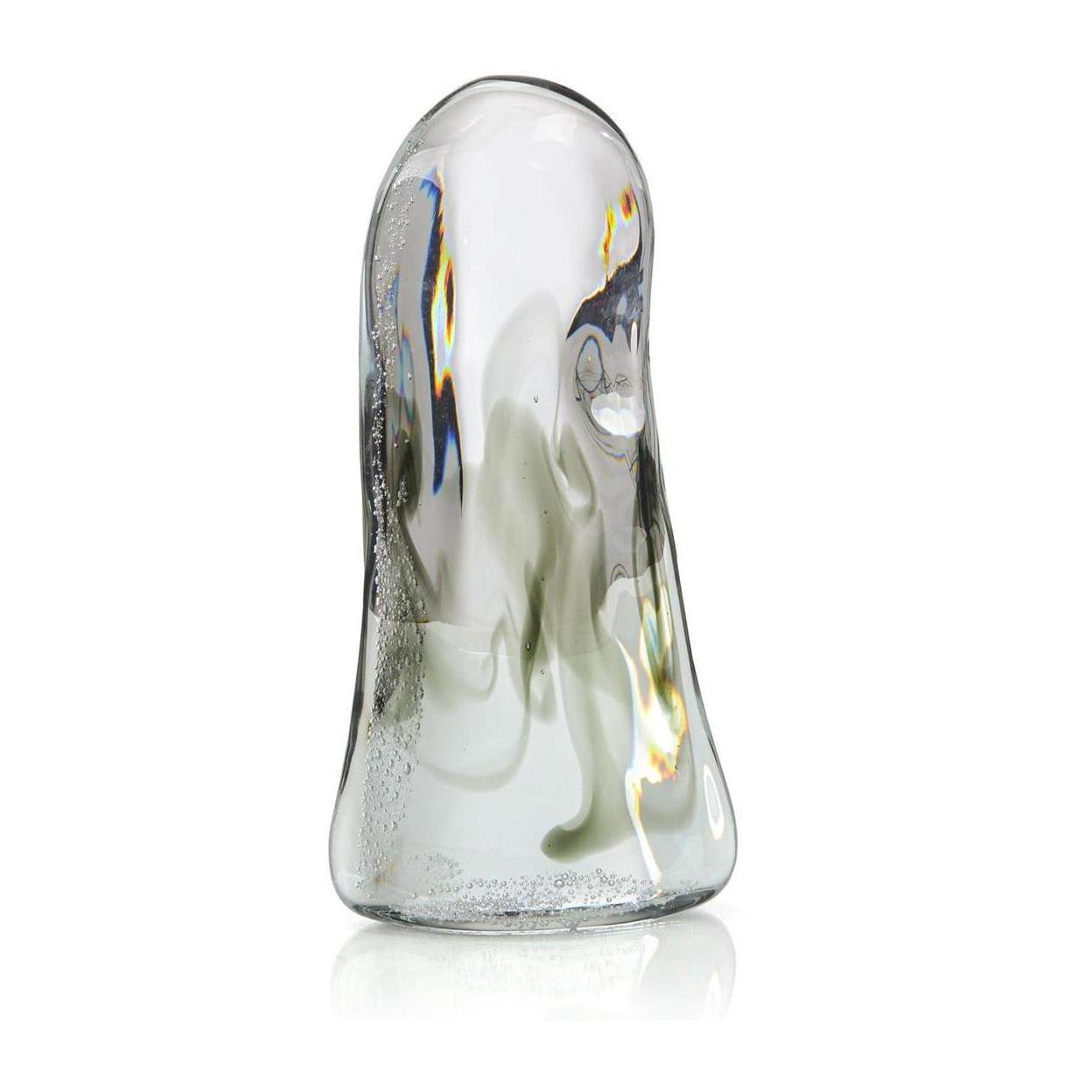 John Richard Swirls Of Gray Handblown Glass Sculpture I