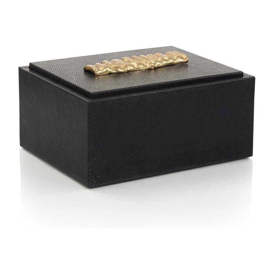 John Richard Trapz Vegan Snakeskin Box Large
