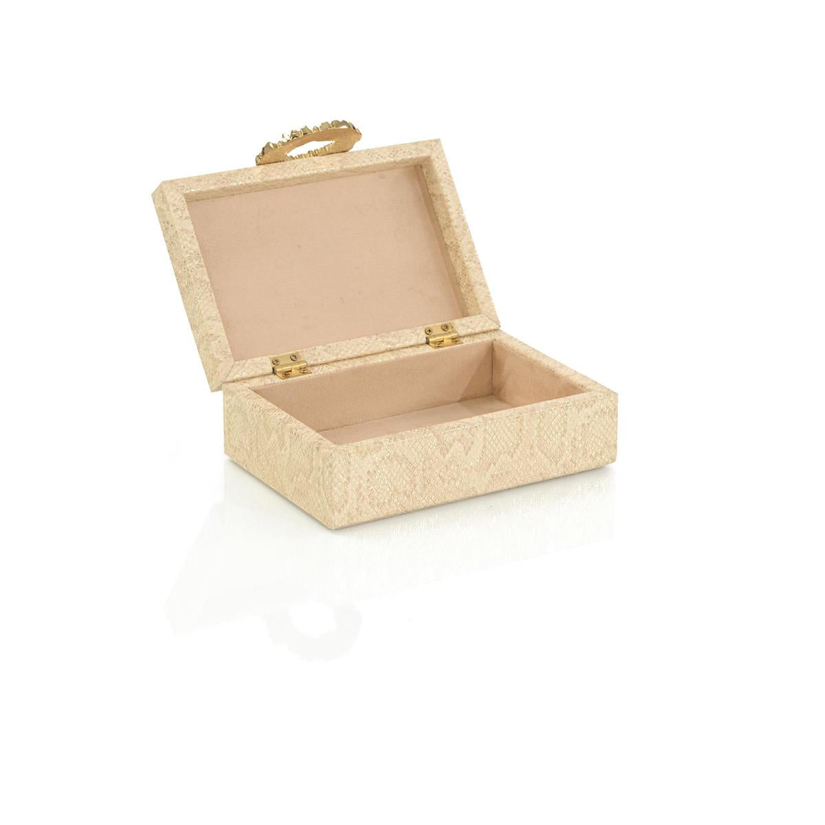 John Richard Decor Dazzle Vegan Snakeskin Box