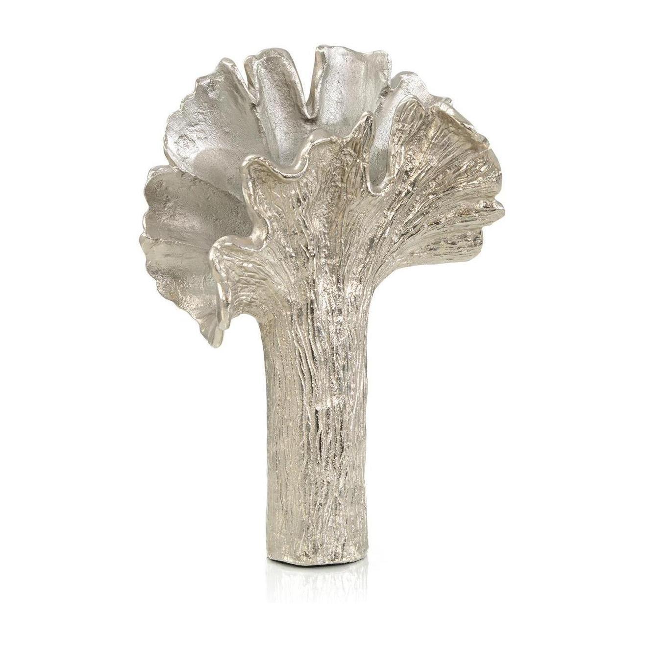 John Richard Ginkgo Leaf Vase In Nickel I