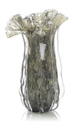 John Richard Decor Grey Handblown Glass Eruption Vase I
