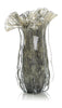 John Richard Decor Grey Handblown Glass Eruption Vase I