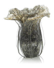 John Richard Decor Grey Handblown Glass Eruption Vase II