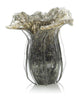 John Richard Decor Grey Handblown Glass Eruption Vase II