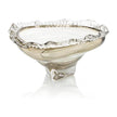 John Richard Decor Brown and Clear Ruffled Handblown Glass Bowl