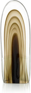 John Richard Decor Rippled Brown Handblown Glass Sculpture I