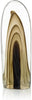 John Richard Decor Rippled Brown Handblown Glass Sculpture II