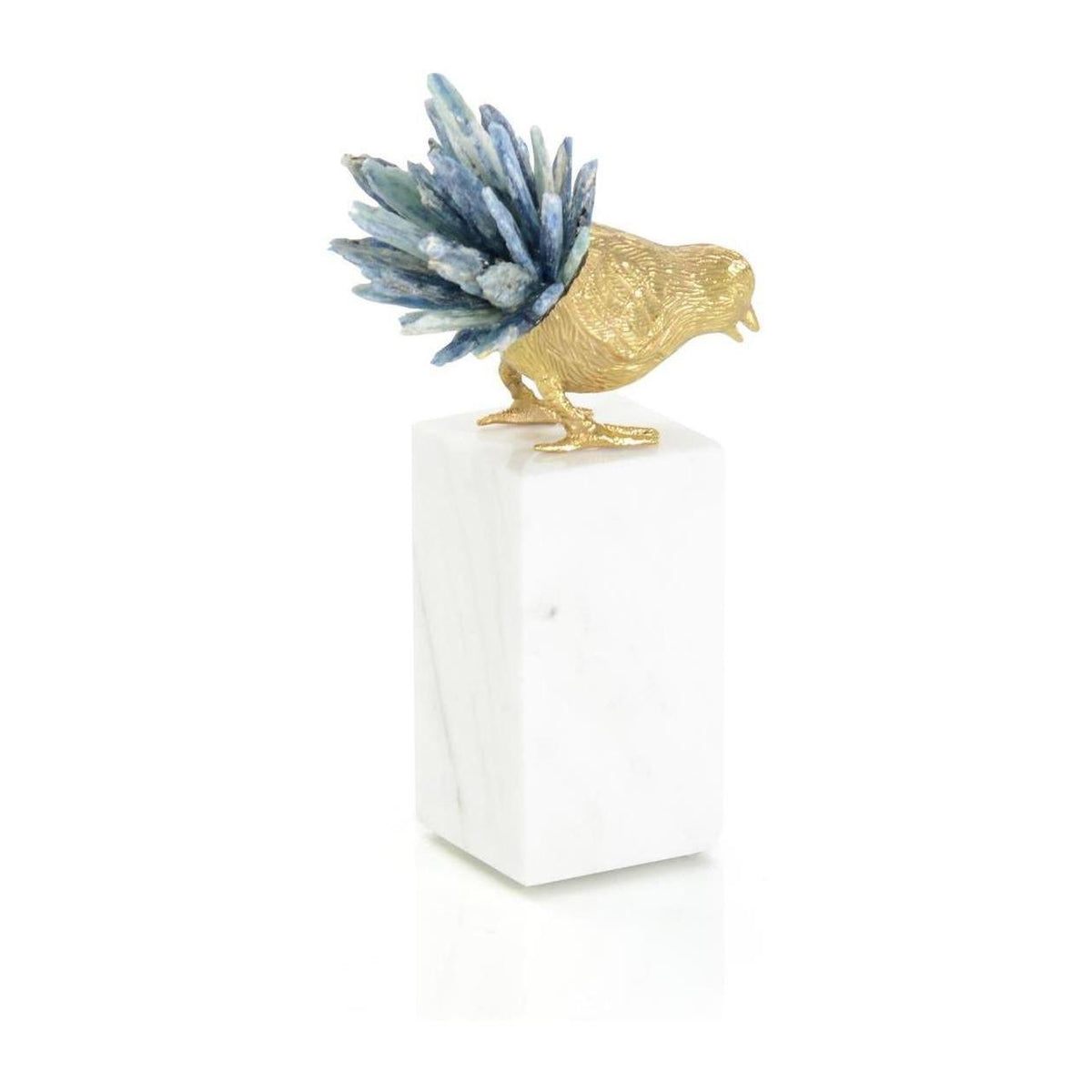 John Richard Decor Brass Bird and Kyanite Sculpture I