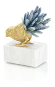 John Richard Decor Brass Bird and Kyanite Sculpture II