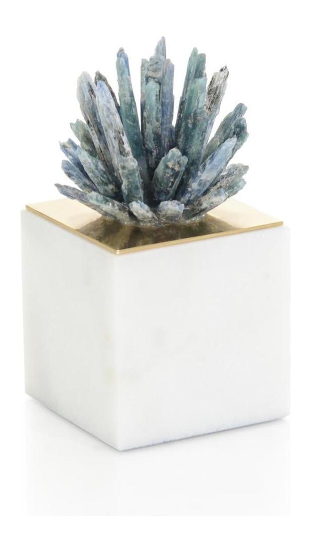 John Richard Decor Cyanite Starburst on Marble Sculpture II
