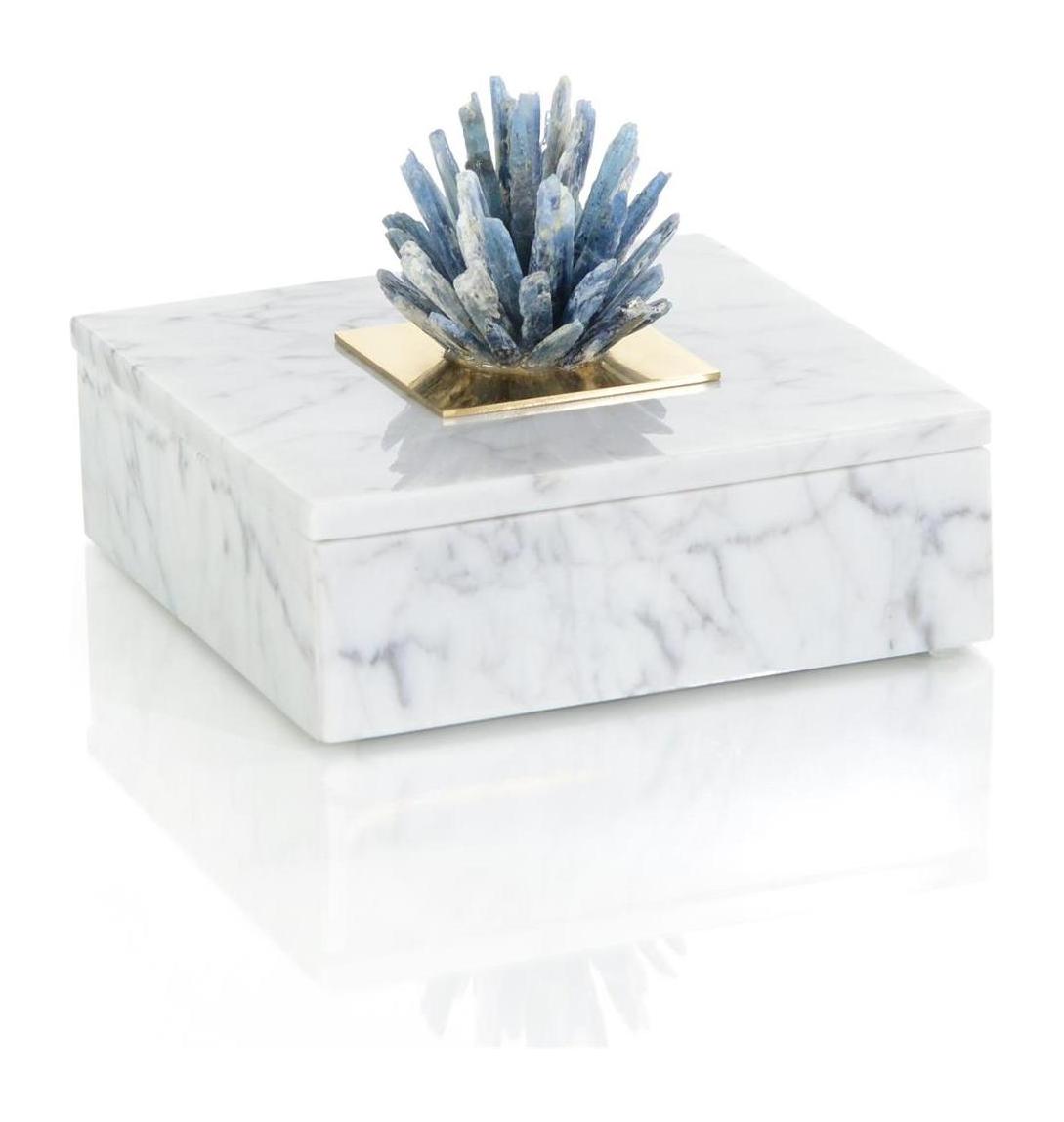 John Richard Decor Kyanite Starburst and Marble Box