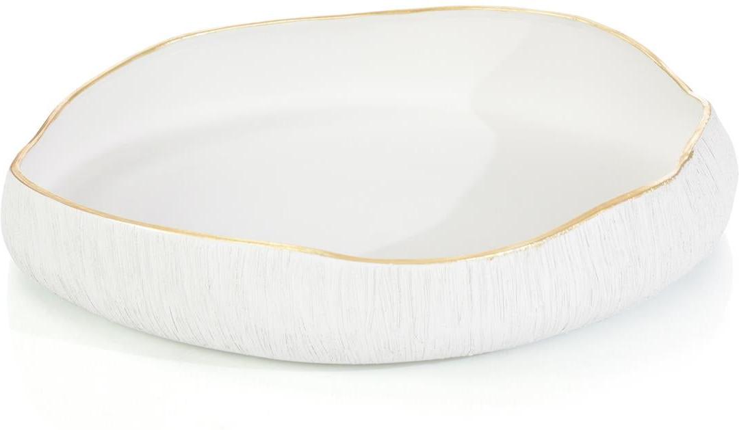 John Richard Decor White Free-form Bowl I