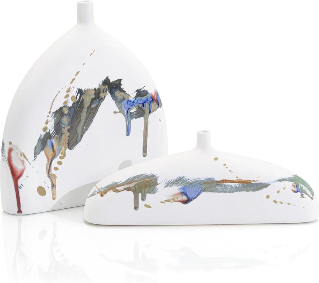 John Richard Decor Splash of Color Vases, Set of Two