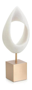 John Richard Decor Hollow Droplet Sculpture on Brass Base