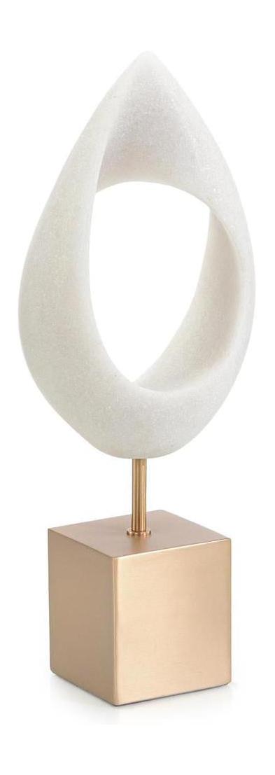John Richard Decor Hollow Droplet Sculpture on Brass Base