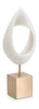 John Richard Decor Hollow Droplet Sculpture on Brass Base