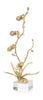 John Richard Decor Floral Spire Sculpture on Crystal Base, Brass