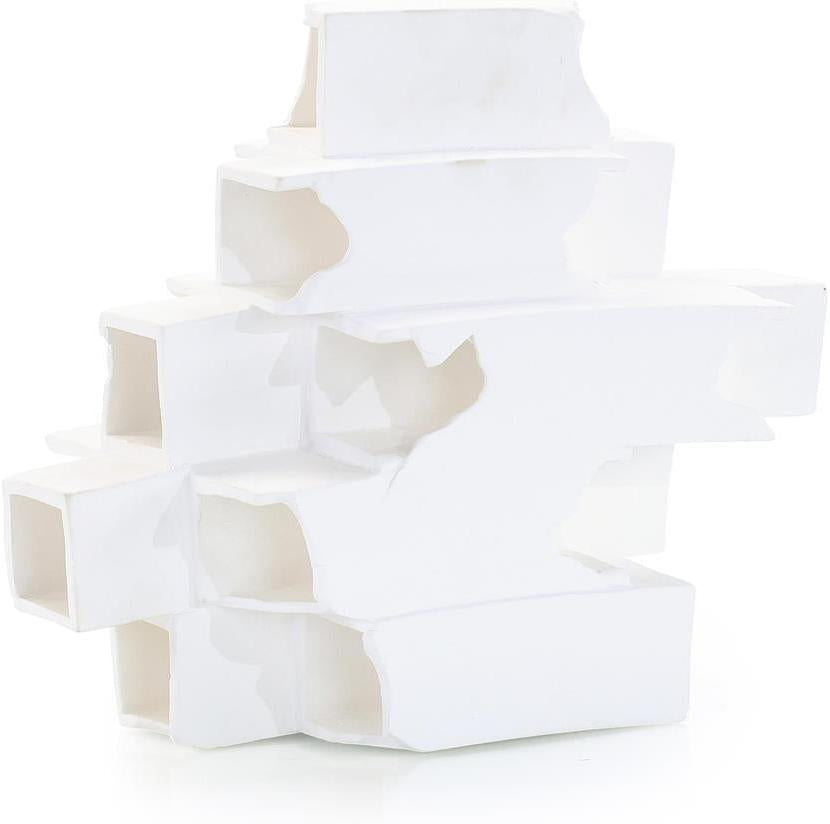 John Richard Decor White Incline Sculpture, Small
