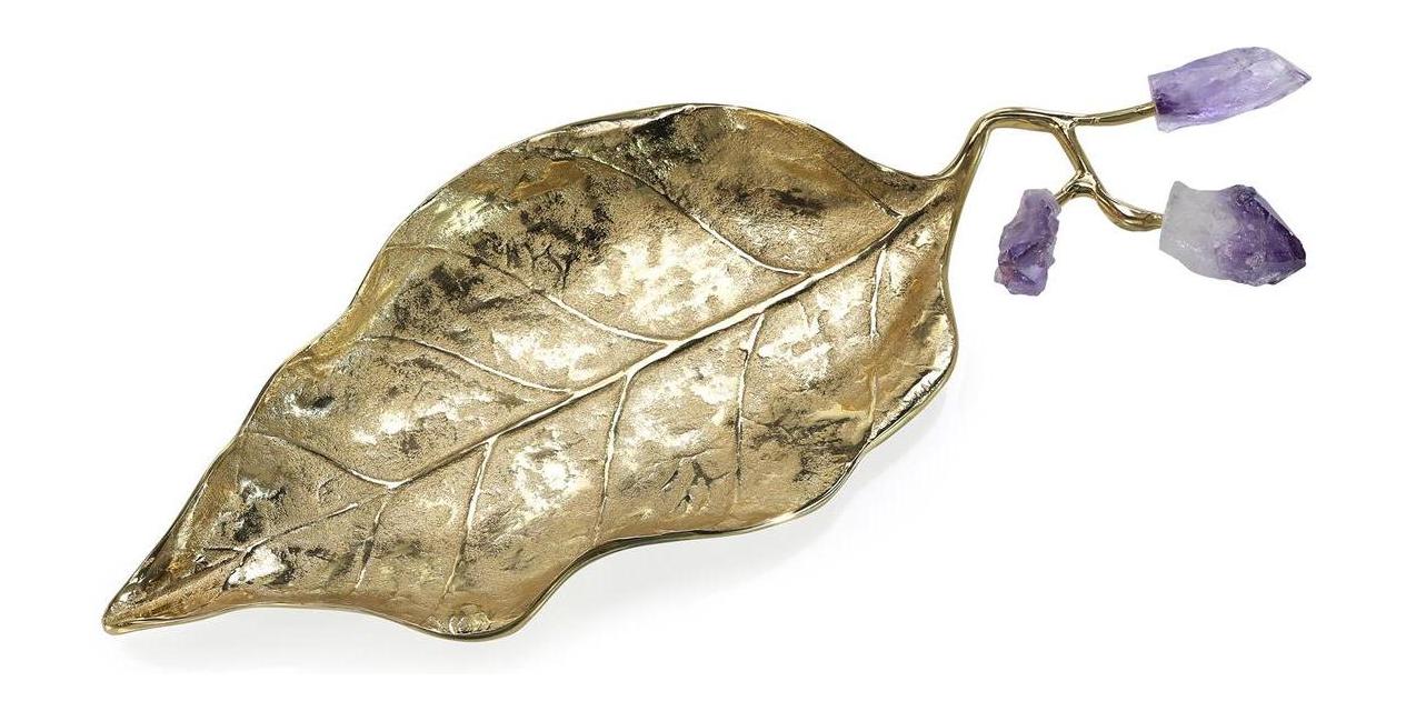 John Richard Decor Budding Amethyst Leaf Tray I