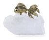 John Richard Decor Fantail Goldfish Sculpture on Selenite III