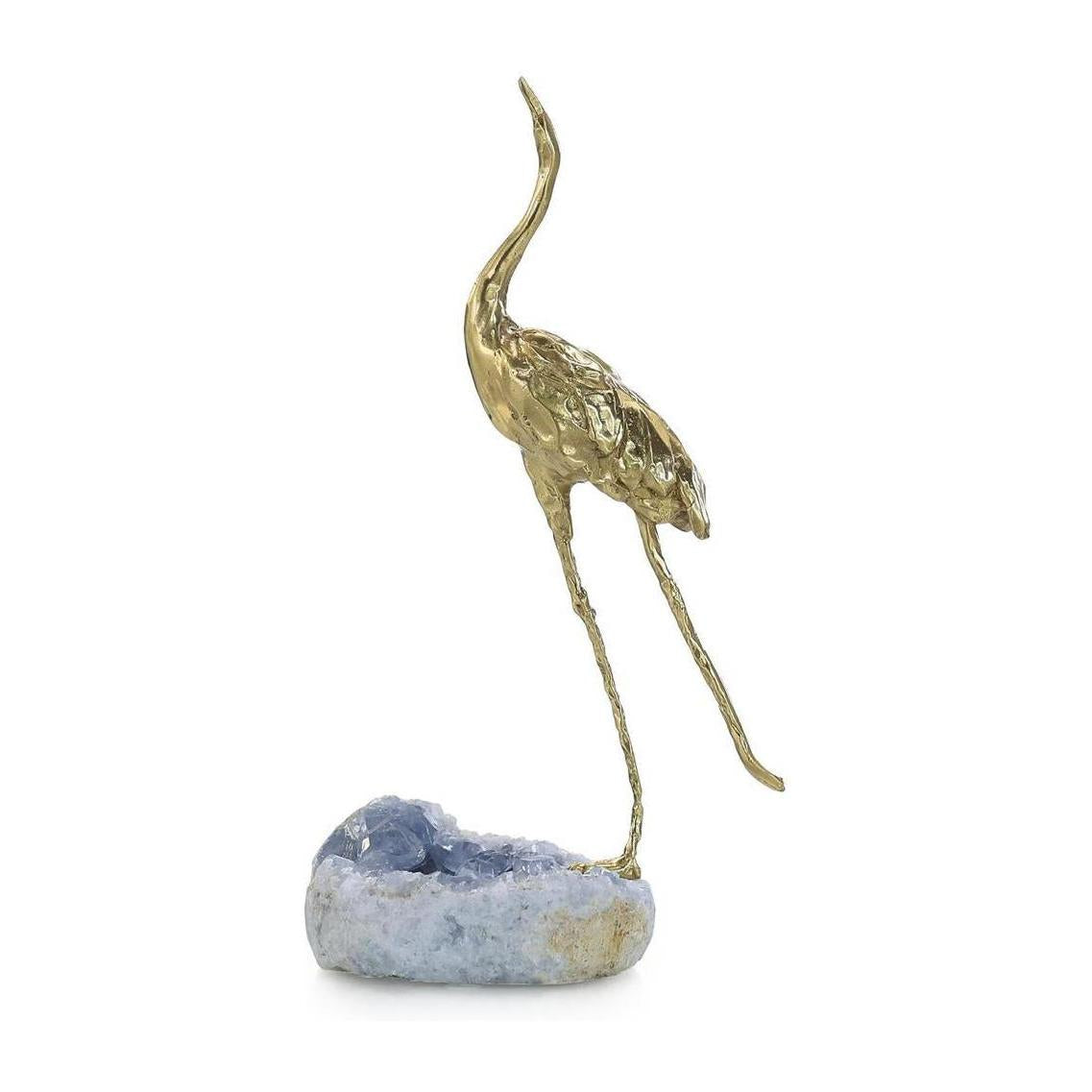 John Richard Decor Brass Crane Sculpture on Kyanite I