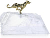 John Richard Decor Sprinting Brass Panther Sculpture on Selenite