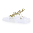 John Richard Decor Brass Mantis Sculpture on Selenite