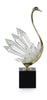 John Richard Decor Crystalline Bird Sculpture on Black Base