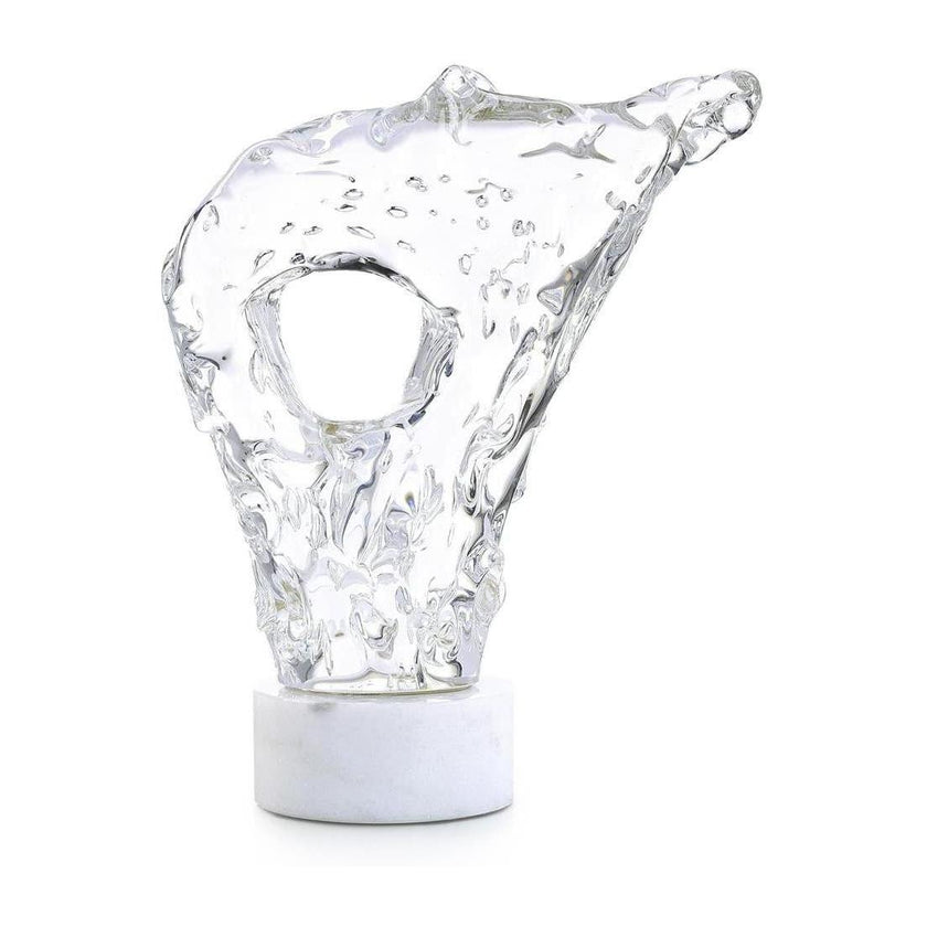 John Richard Decor Glacial Wisp Sculpture on Marble Base