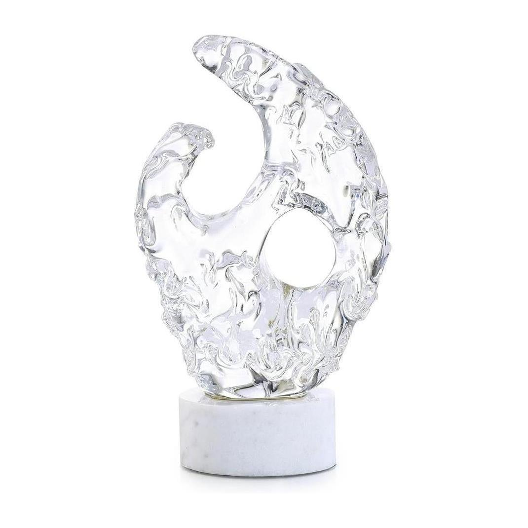 John Richard Decor Glacial Wisp Sculpture on Marble Base