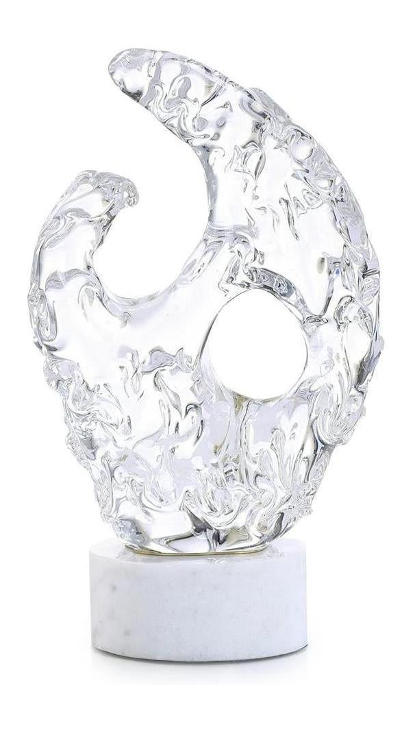 John Richard Decor Glacial Wisp Sculpture on Marble Base